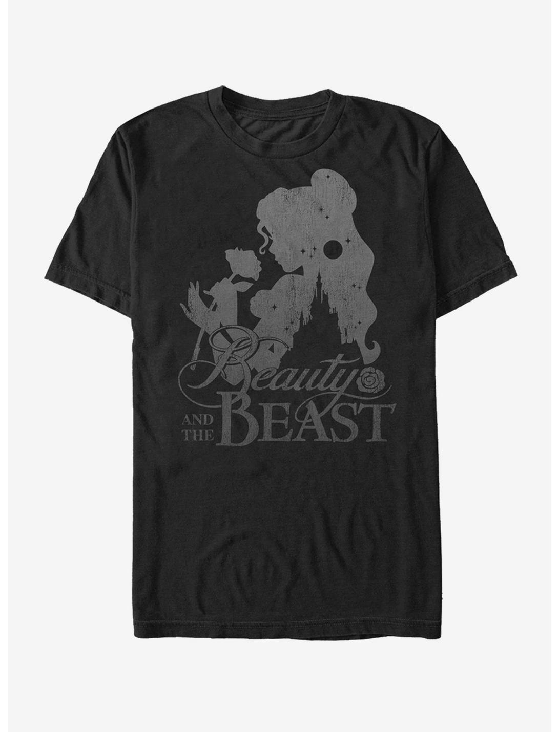 Disney Beauty And The Beast Belle And Castle Silhouette T-Shirt