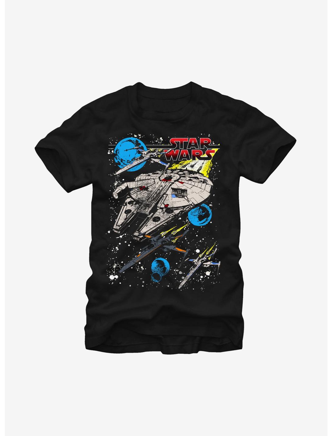 Star Wars Classic Millennium Falcon and X-Wing T-Shirt