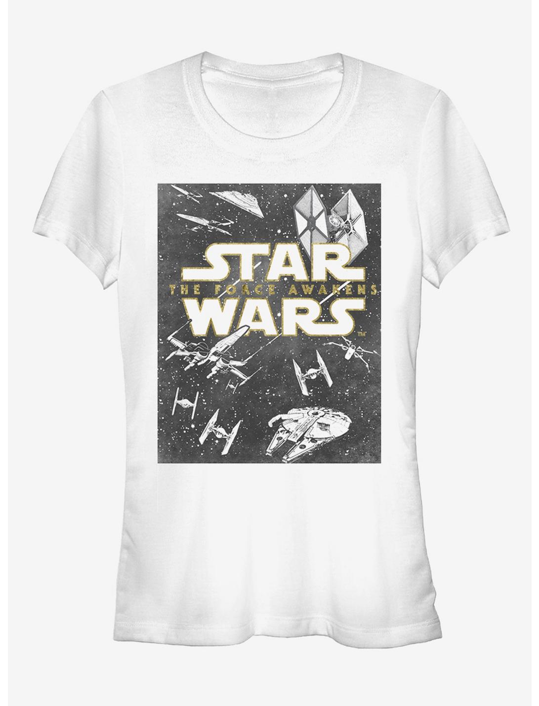 Star Wars Episode VII The Force Awakens Vintage Box Girls T-Shirt