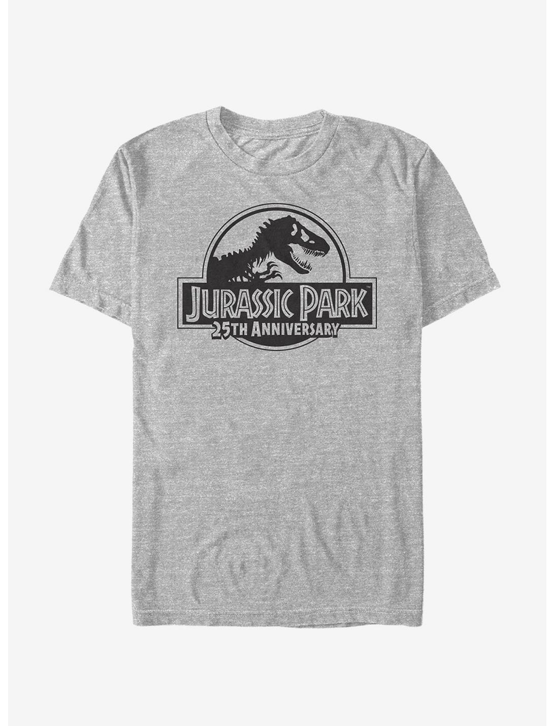 Jurassic Park Grey Classic 25th Anniversary Logo T-Shirt