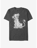 Lion King Simba Smirk Paint Splatter Print T-Shirt