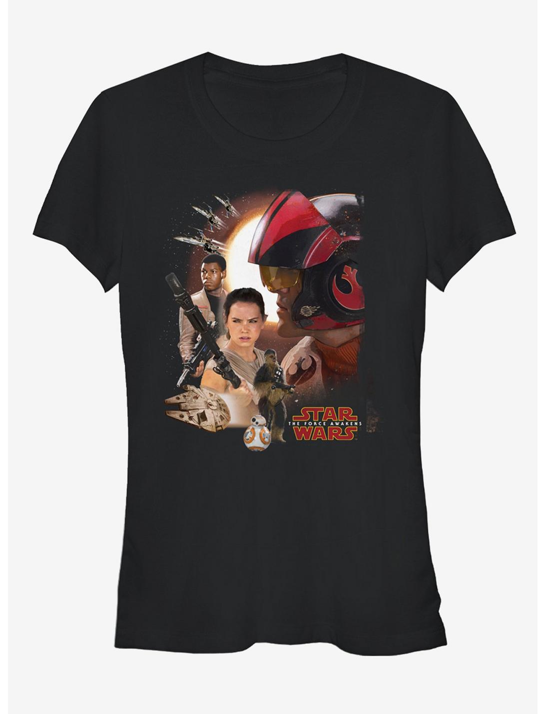 Star Wars Episode VII The Force Awakens Characters Girls T-Shirt