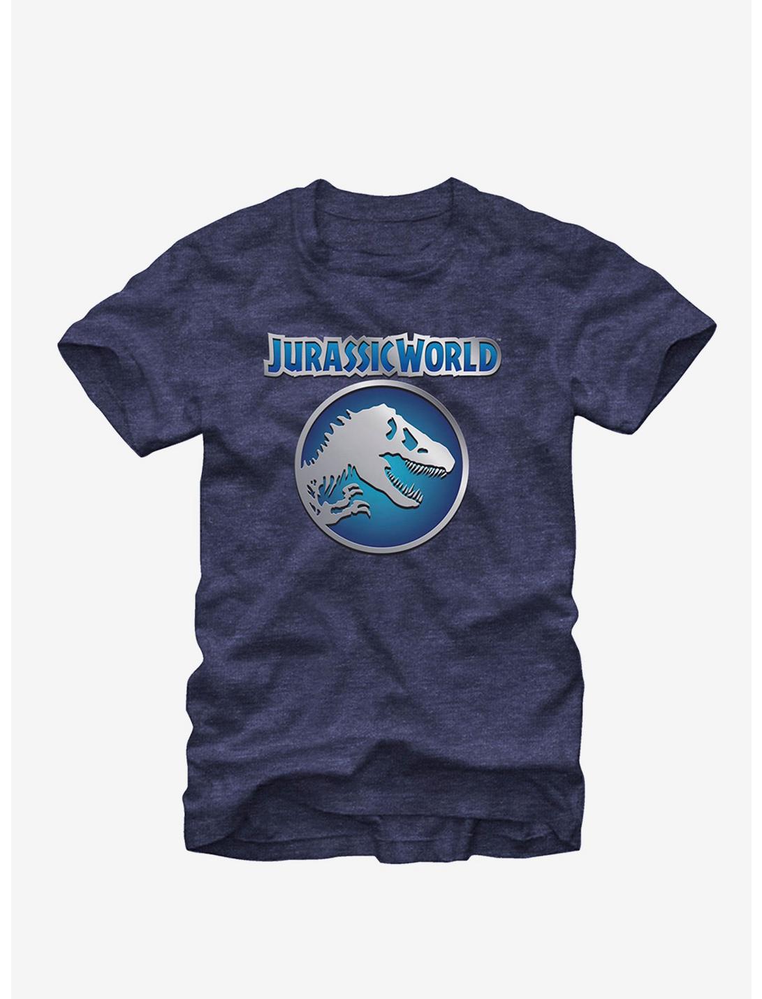 Jurassic World Blue And Silver Logo T-Shirt