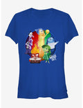 Disney Pixar Inside Out Riley's Emotions Circle Girls T-Shirt
