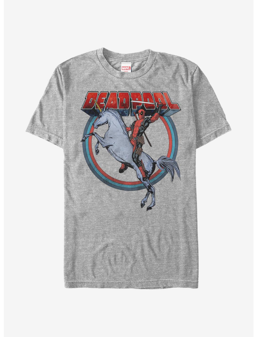 Marvel Deadpool Rides Unicorn T-Shirt