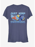Disney Pixar Finding Dory Just Keep Swimming Current Girls T-Shirt