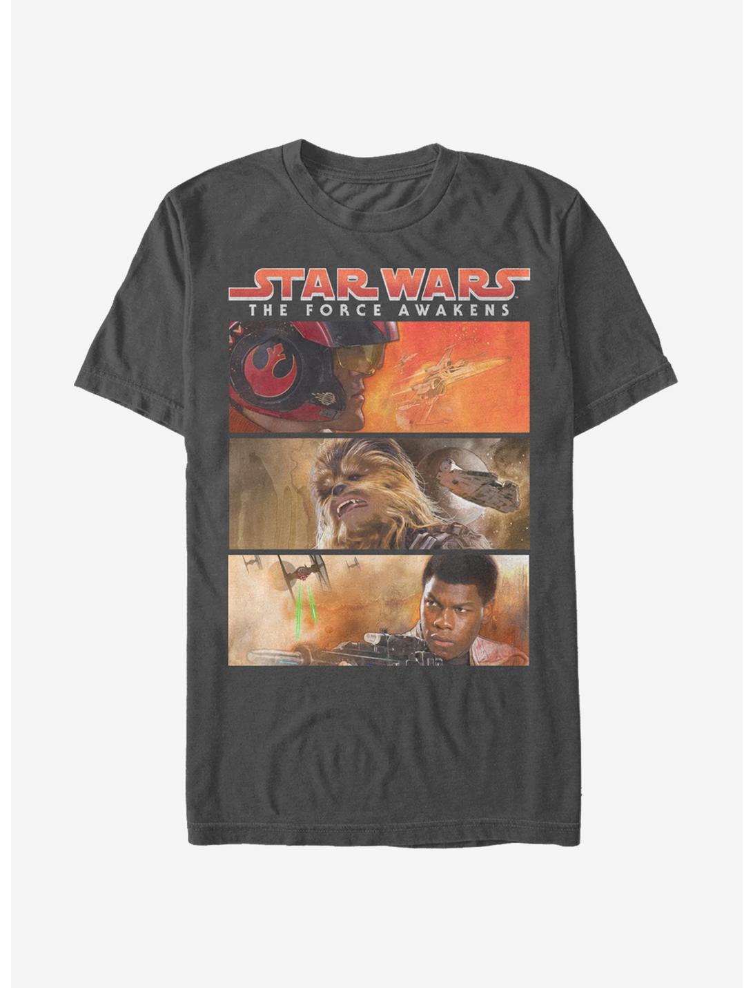 Star Wars Poe Dameron, Chewbacca, and Finn T-Shirt