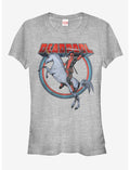 Marvel Deadpool Rides Unicorn Girls T-Shirt