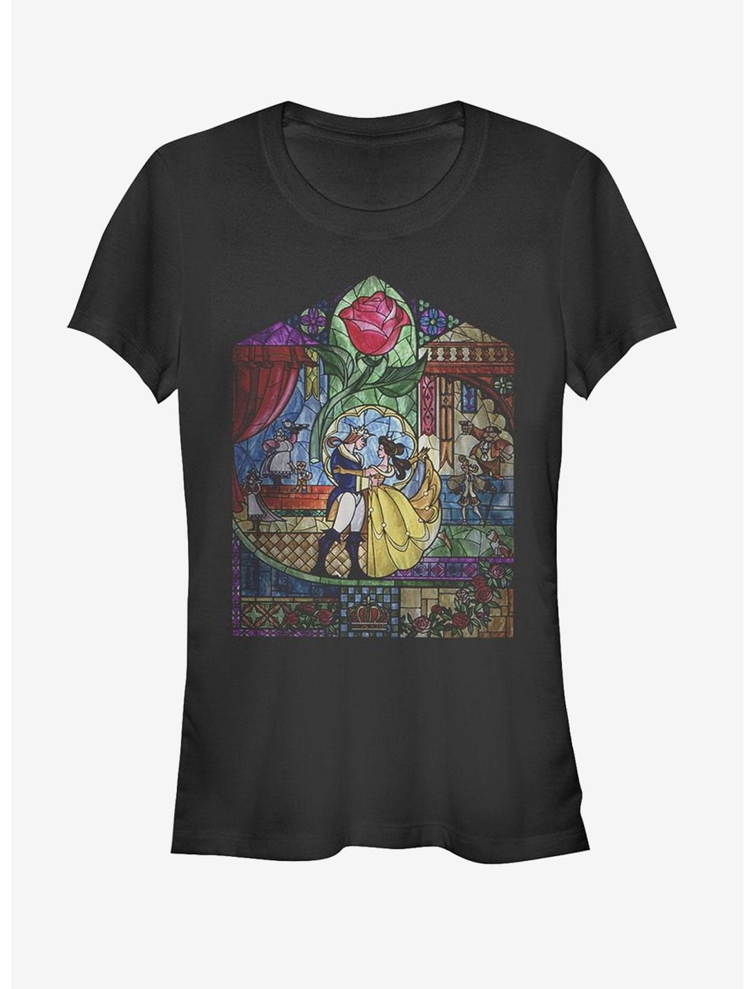 Disney Beauty And The Beast Stained Glass Girls T-Shirt