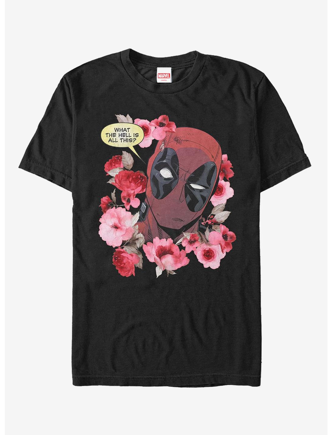 Marvel Deadpool Flowers T-Shirt