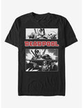 Marvel Deadpool Grayscale Comic Panels T-Shirt