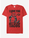 Marvel Deadpool Love You and Tacos T-Shirt