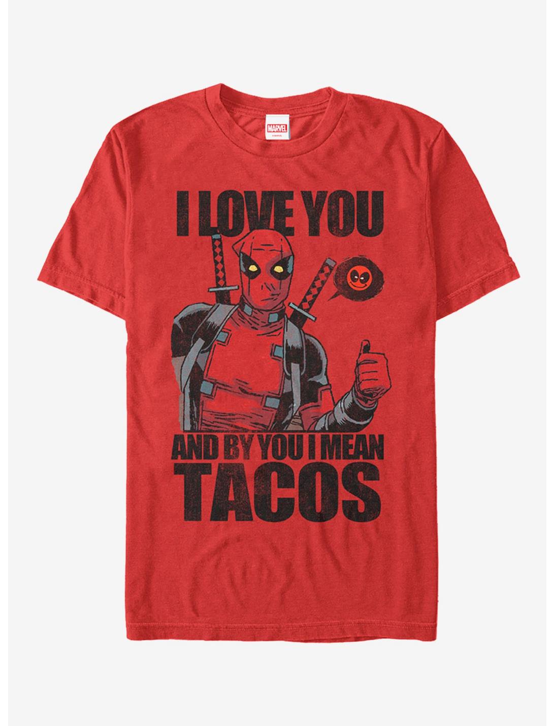 Marvel Deadpool Love You and Tacos T-Shirt