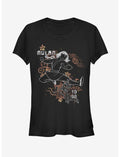 Disney Mulan Outline Girls T-Shirt