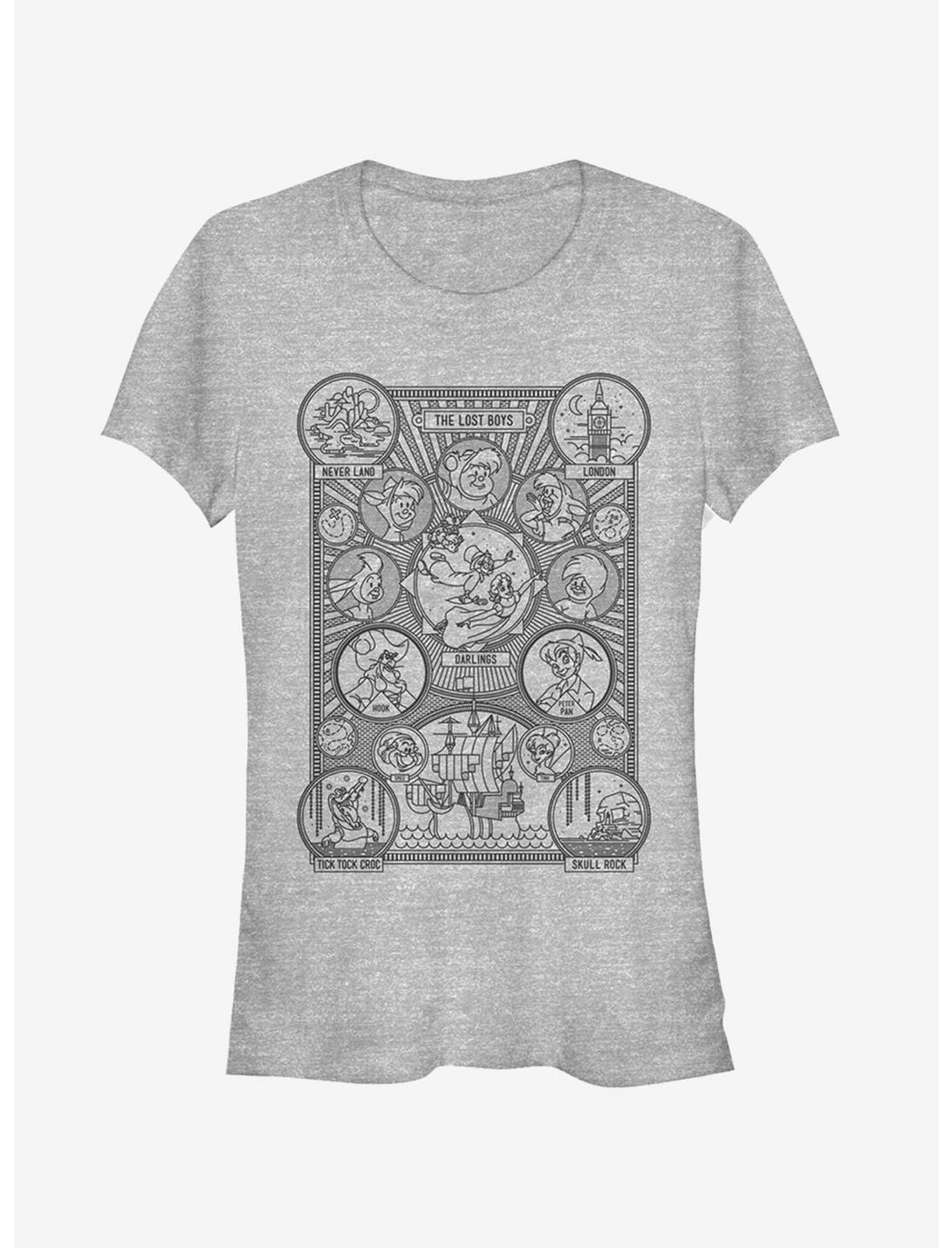 Disney Peter Pan Character Map Girls T-Shirt