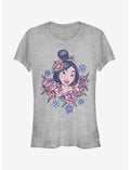 Disney Mulan Floral Portrait Girls T-Shirt
