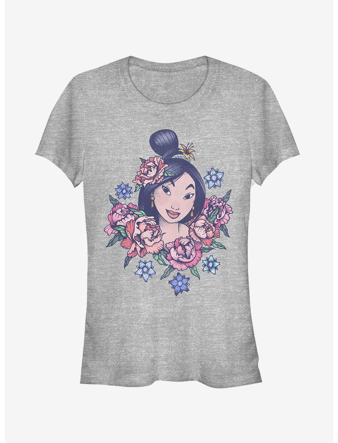 Disney Mulan Floral Portrait Girls T-Shirt