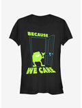 Disney Pixar Monsters Inc Mike Cares Doorway Girls T-Shirt