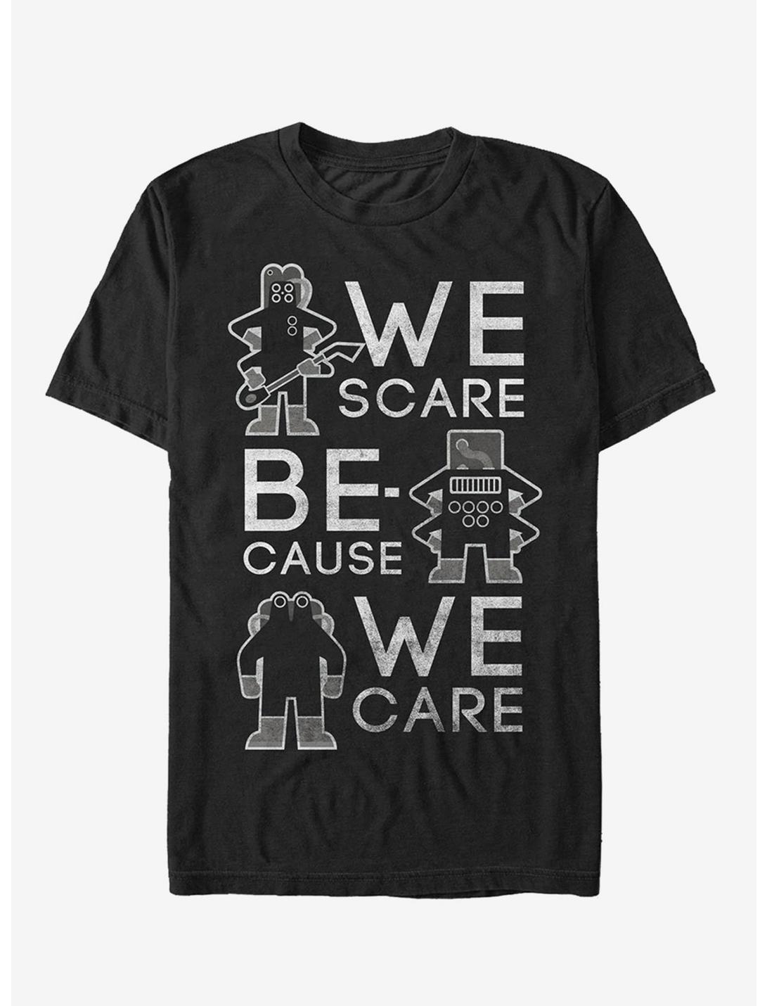Disney Pixar Monsters Inc Scare Because We Care T-Shirt