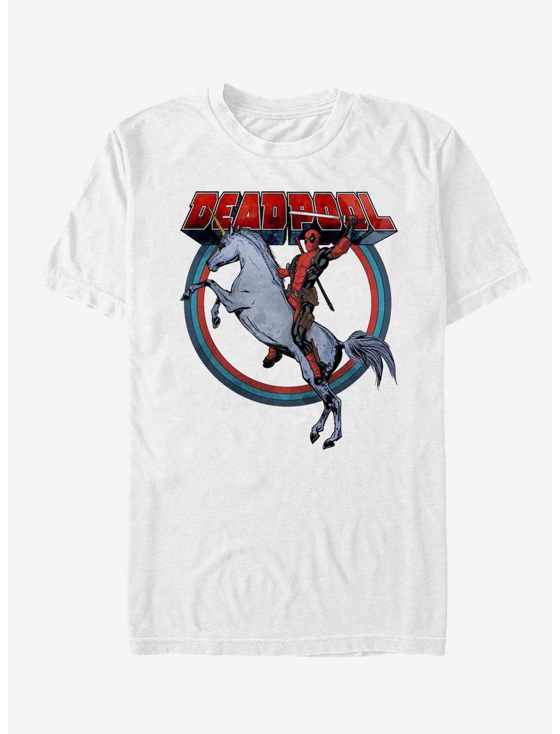 Marvel Deadpool On Unicorn T-Shirt