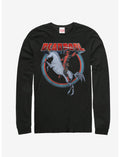 Marvel Deadpool On Unicorn Long-Sleeve T-Shirt