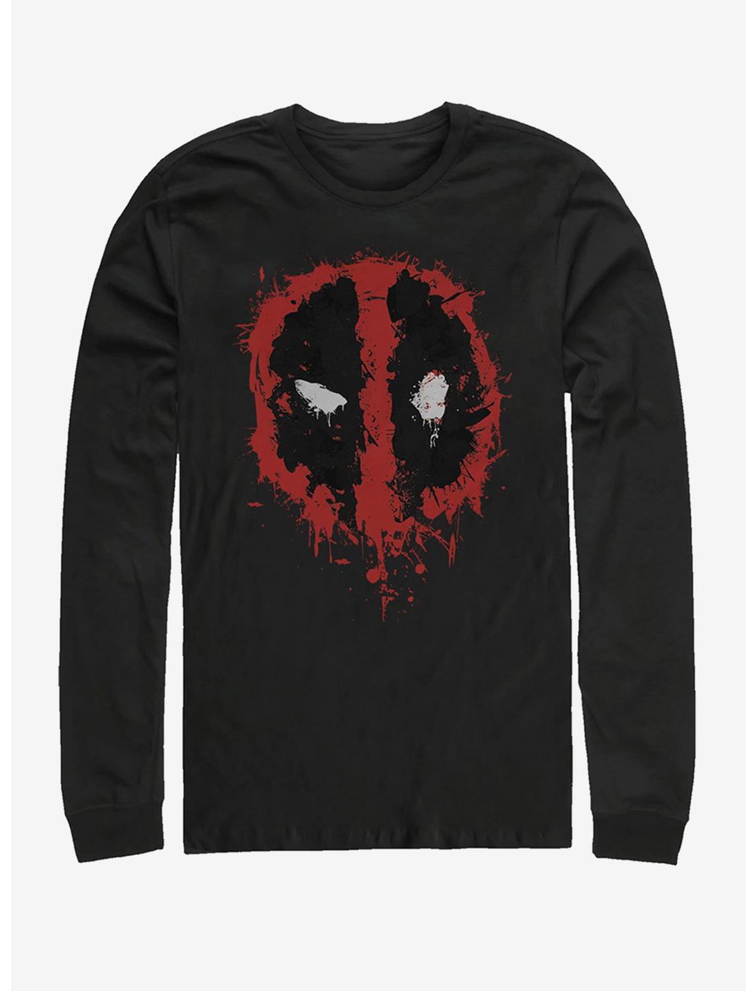 Marvel Deadpool Splatter Icon Long-Sleeve T-Shirt