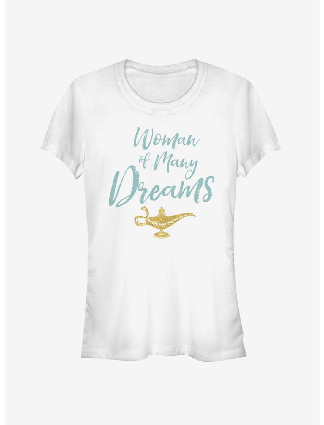 Disney Aladdin 2019 Woman of Many Dreams Cursive Girls T-Shirt