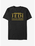 Star Wars Jedi Fallen Order Logo Yellow Ink T-Shirt