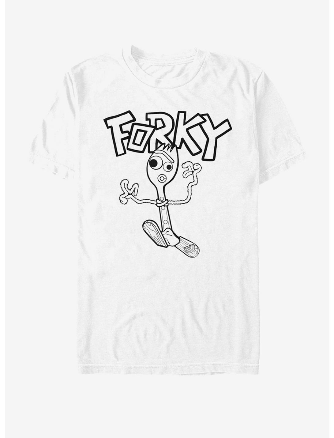 Disney Pixar Toy Story 4 Doodle Fork White T-Shirt