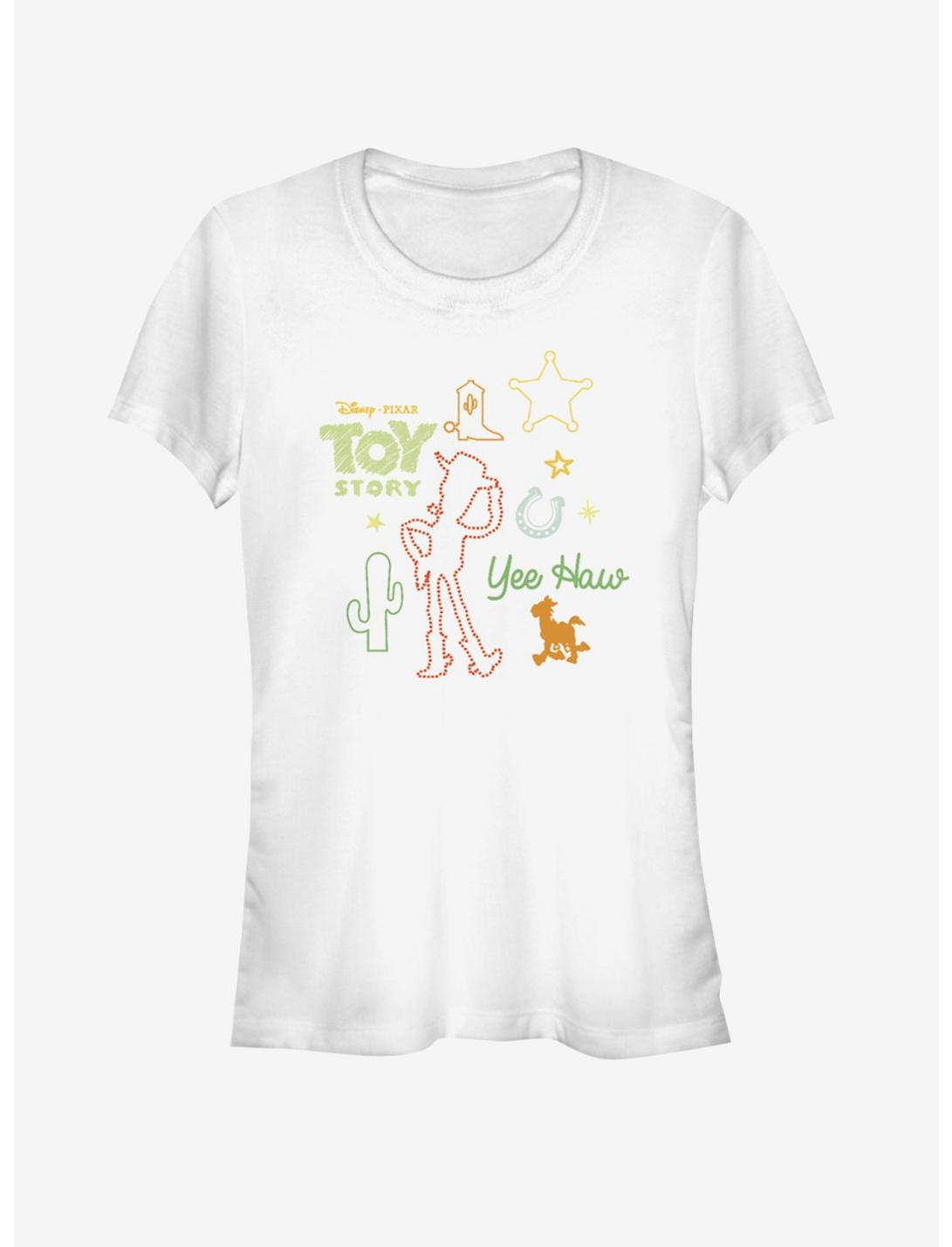 Disney Pixar Toy Story 4 Folk Story Girls White T-Shirt
