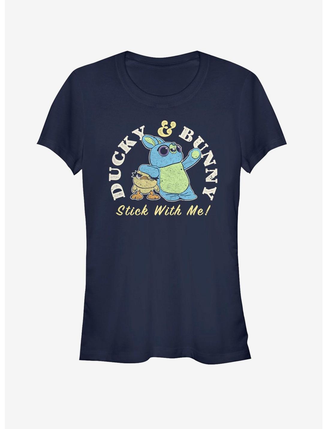 Disney Pixar Toy Story 4 Ducky And Bunny Brand Girls Navy Blue T-Shirt