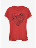 Disney Pixar Toy Story Group Doodle Heart Girls T-Shirt