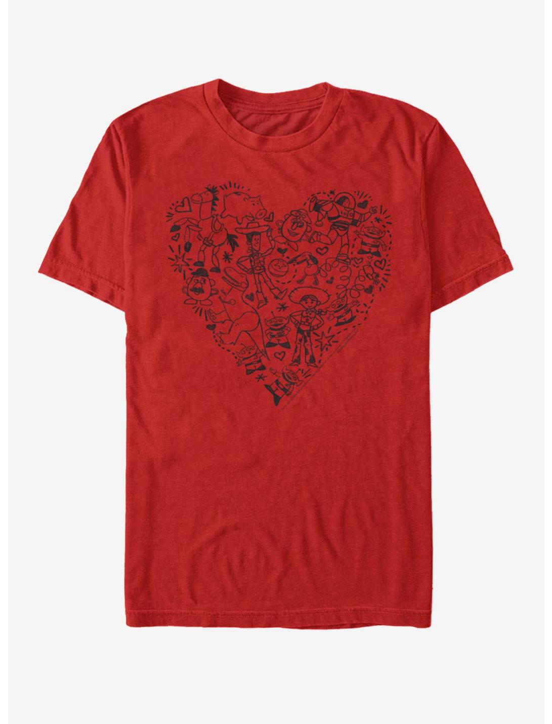 Disney Pixar Toy Story Group Doodle Heart T-Shirt