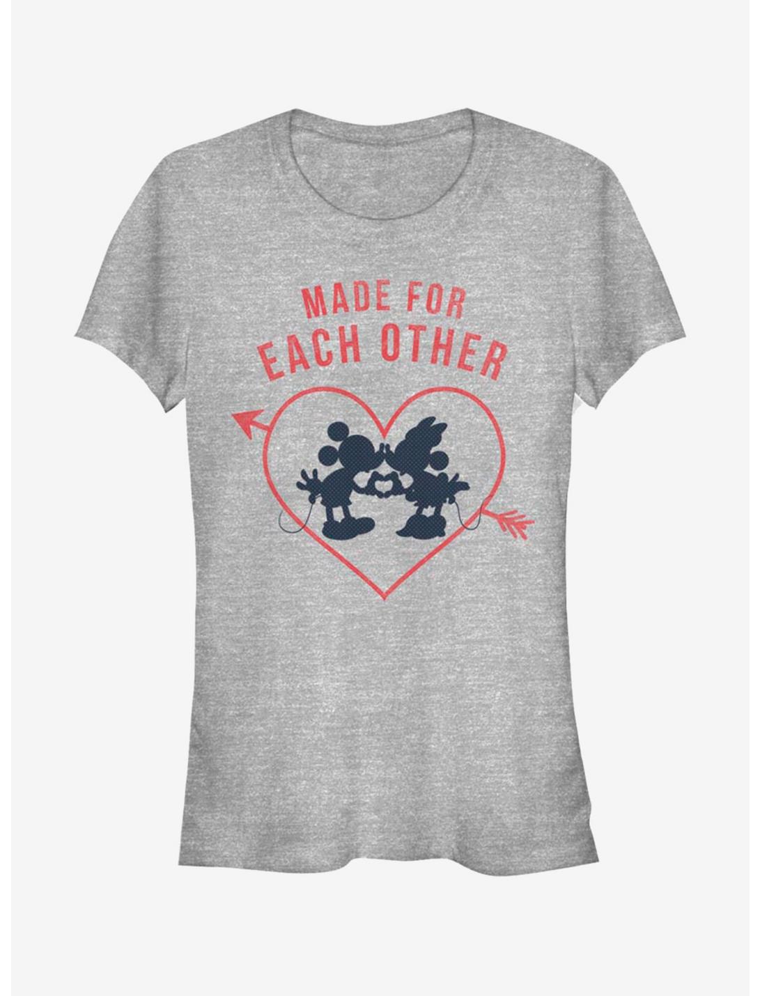 Disney Mickey Mouse & Minnie Mouse Heart Polka Dot Silhouette Girls T-Shirt