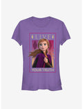 Frozen 2 Anna Lives Truth Girls T-Shirt