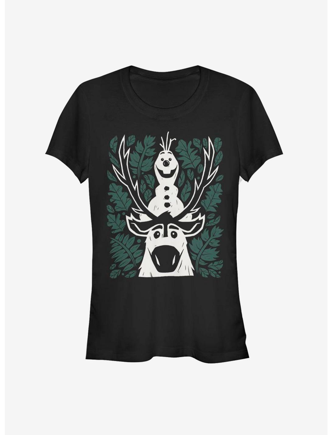 Frozen 2 Olaf Sven Leaves Girls T-Shirt