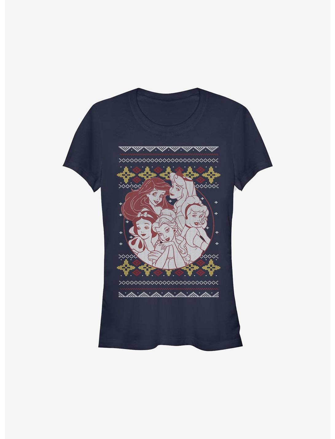 Disney Princesses Group Christmas Print Girls T-Shirt
