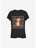 Super Mario Holiday Pixels Christmas Pattern Girls T-Shirt