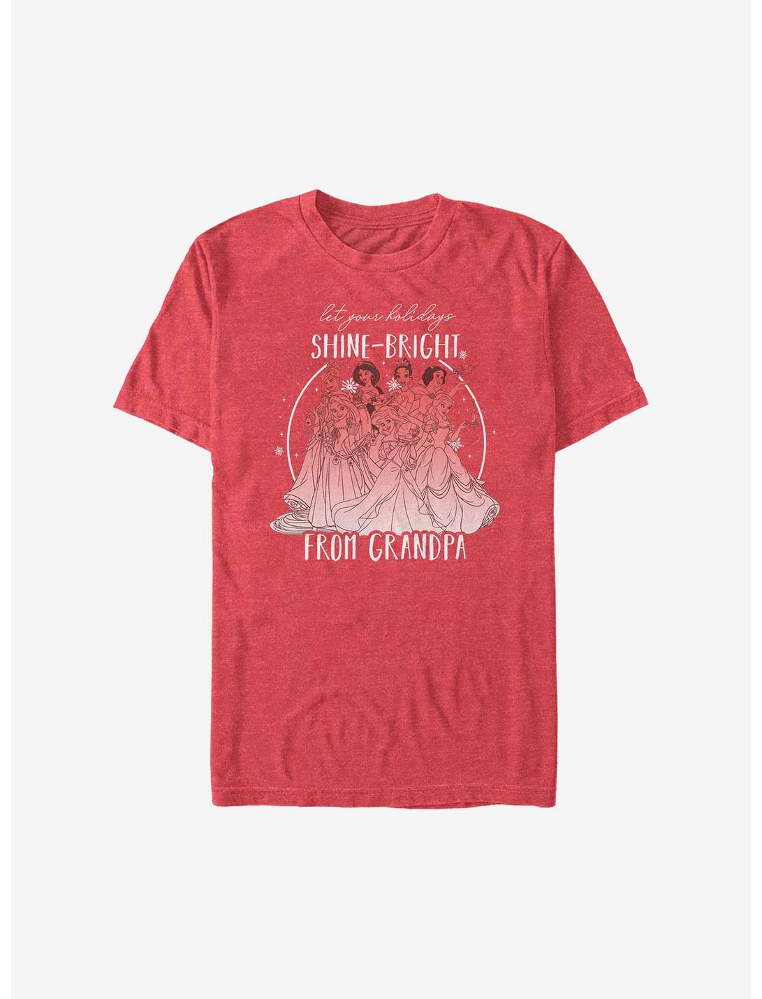 Disney Princesses Shine Bright From Grandpa Holiday T-Shirt