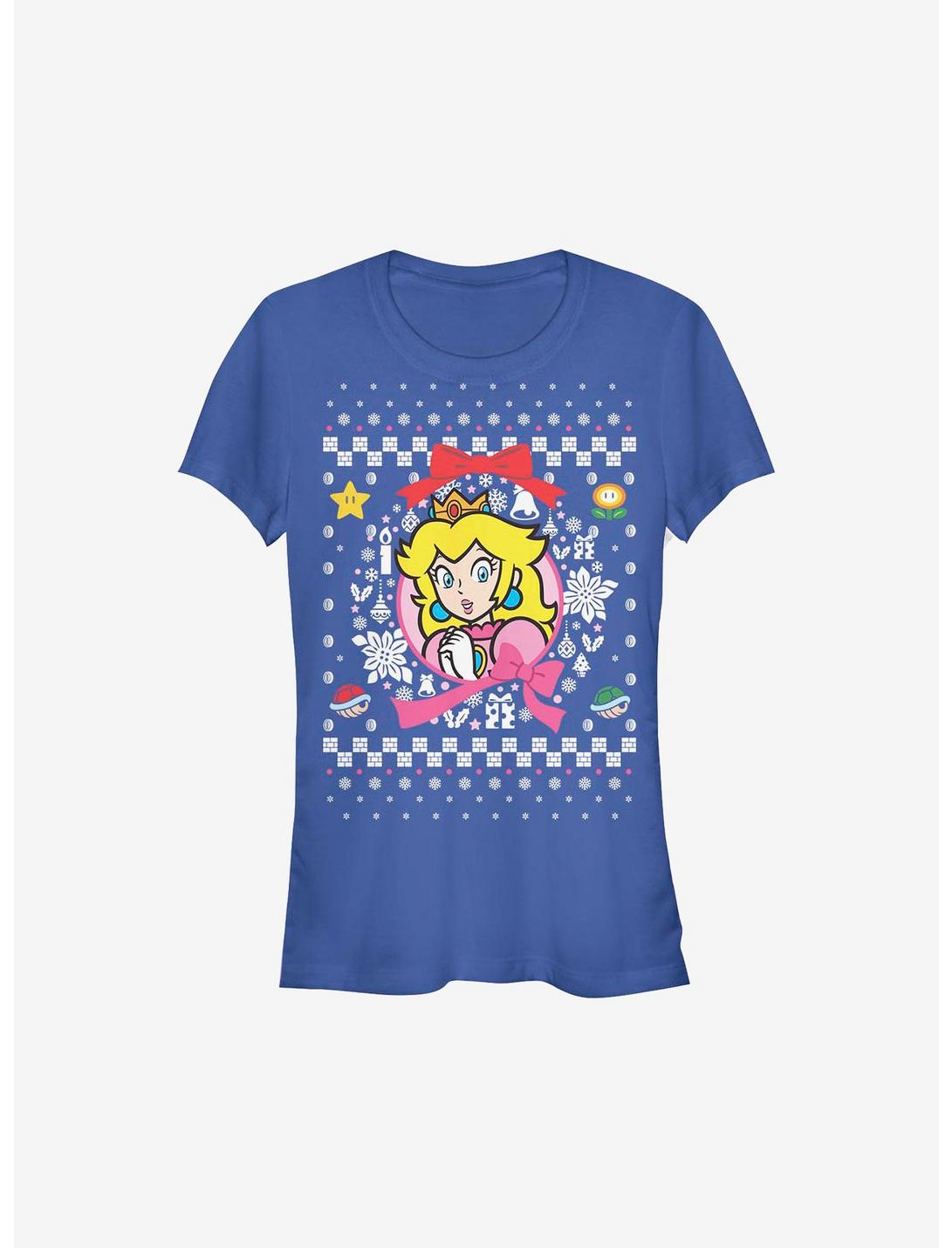 Super Mario Princess Wreath Ugly Christmas Sweater Girls T-Shirt