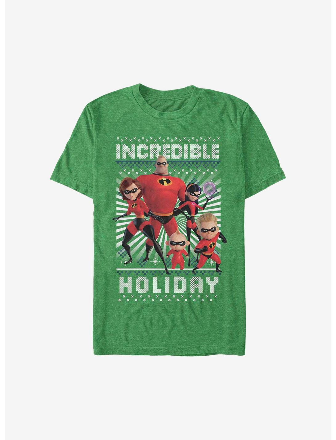 Disney Pixar The Incredibles Christmas Pattern T-Shirt