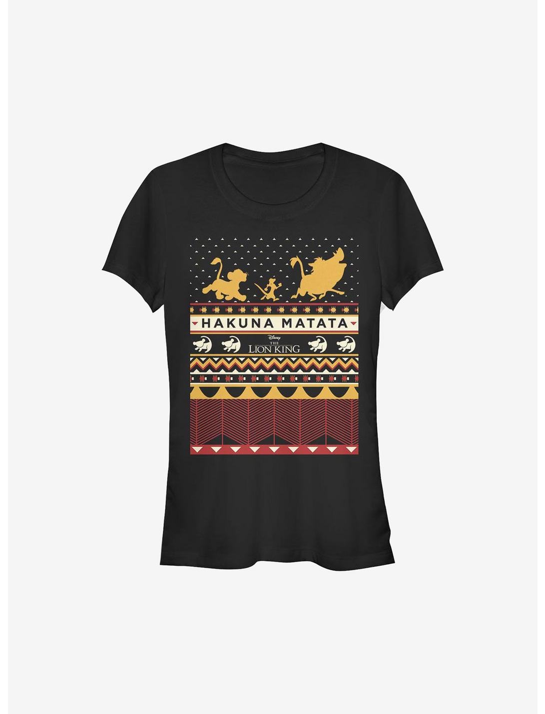 Disney The Lion King Hakuna My Knits Ugly Christmas Sweater Girls T-Shirt
