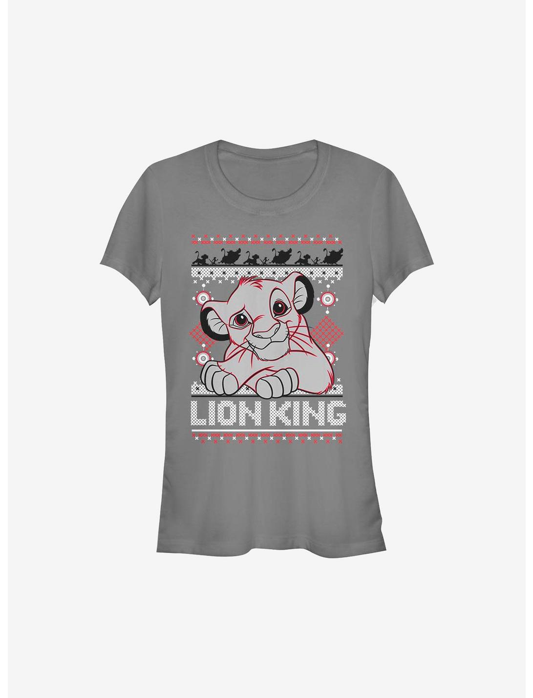 Disney The Lion King Simba Christmas Pattern Girls T-Shirt