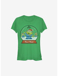 Disney Pixar Toy Story Alien Snow Globe Holiday Girls T-Shirt