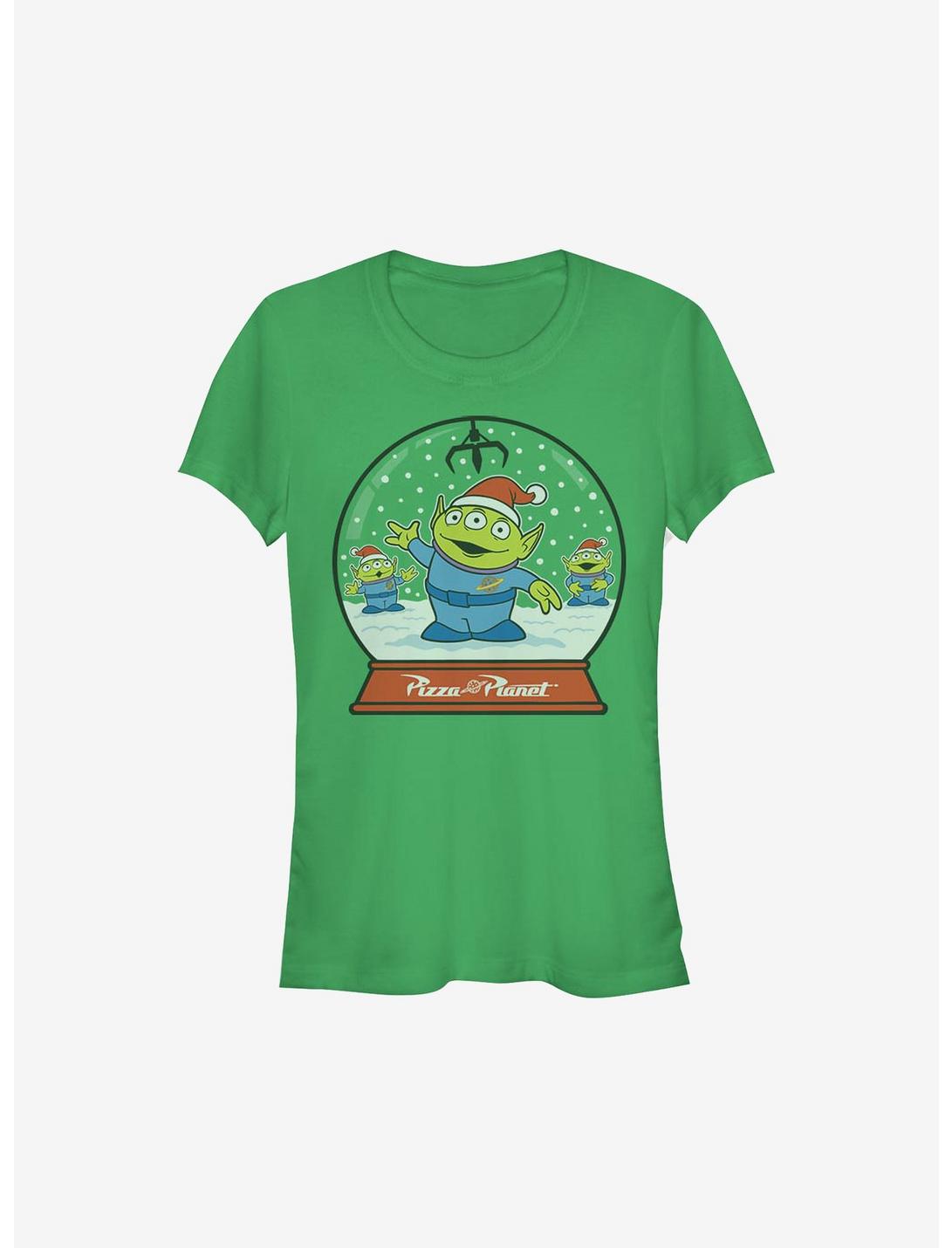 Disney Pixar Toy Story Alien Snow Globe Holiday Girls T-Shirt