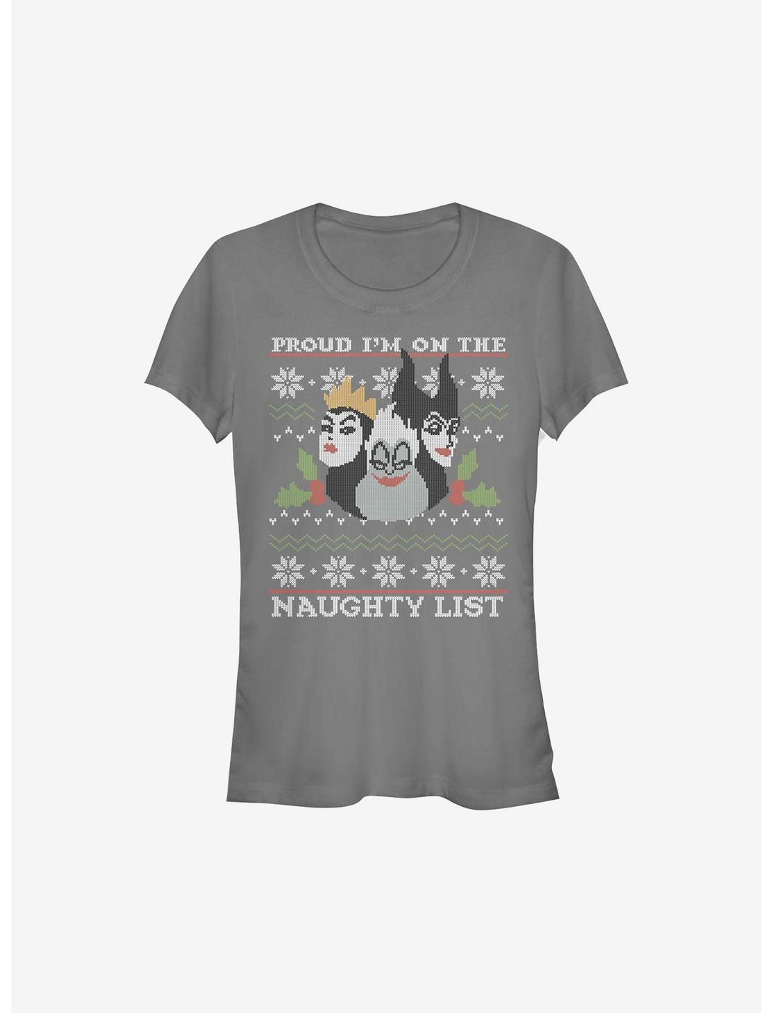 Disney Villains Naughty And Proud Holiday Girls T-Shirt
