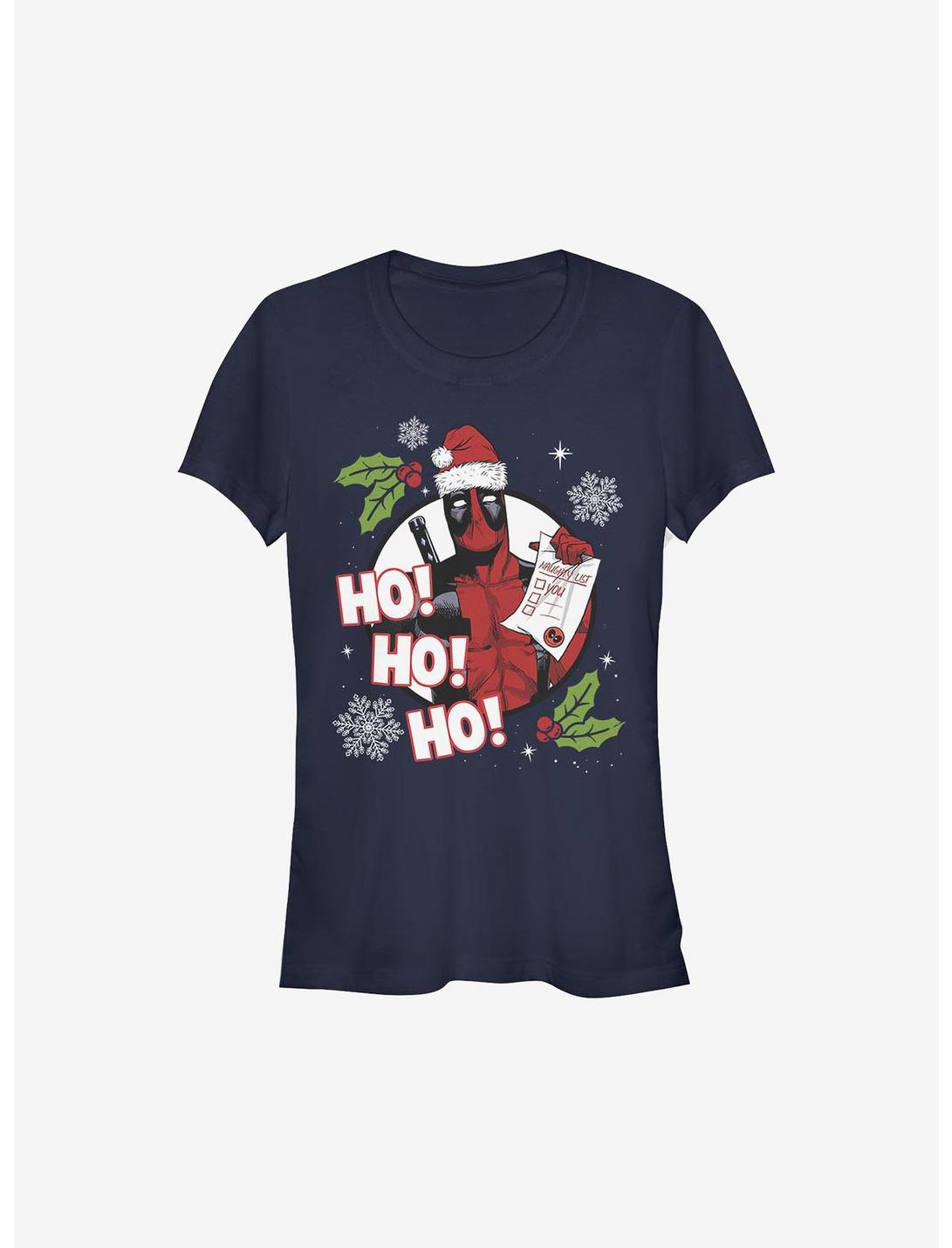 Marvel Deadpool Naughty List Christmas Girls T-Shirt