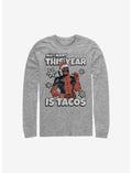 Marvel Deadpool All I Want Is Tacos Holiday Long-Sleeve T-Shirt