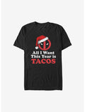 Marvel Deadpool All I Want This Year Is Tacos Holiday T-Shirt