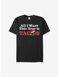 Marvel Deadpool All I Want This Year Is Tacos Logo Holiday T-Shirt